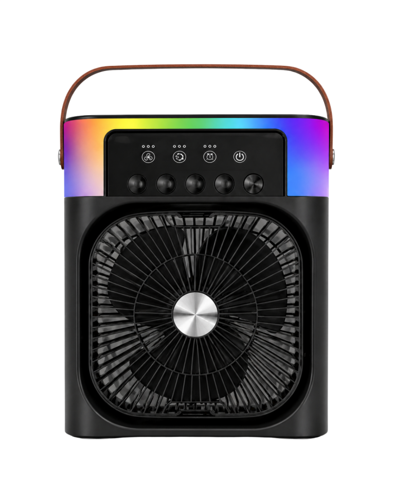USB Şarjlı Masaüstü Sprey Fan Taşınabilir Serinletici RGB Işıklı Mini Klima - Lisinya