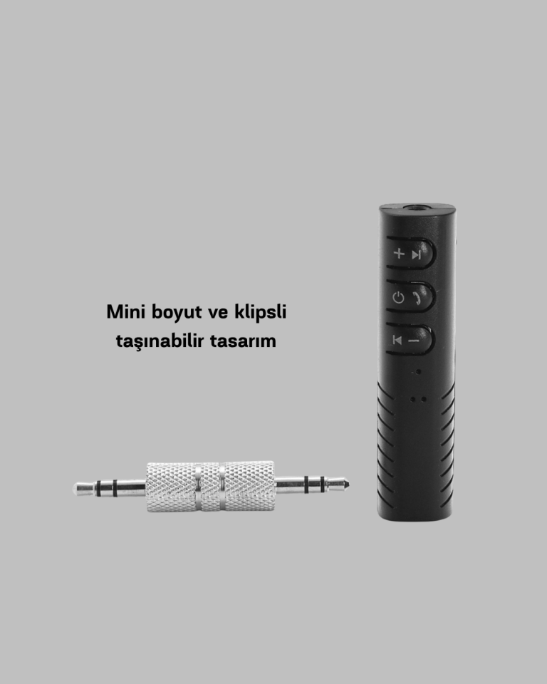 Mini Bluetooth Ses Alıcısı 3.5mm Girişli Kablosuz Müzik Adaptörü - Lisinya