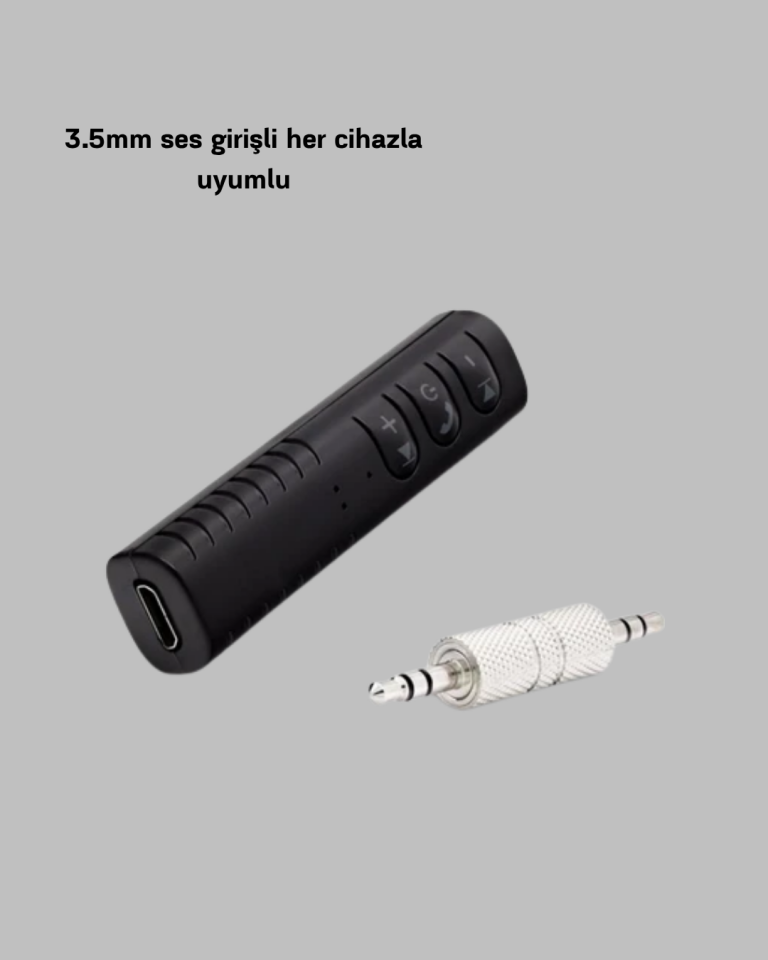 Mini Bluetooth Ses Alıcısı 3.5mm Girişli Kablosuz Müzik Adaptörü - Lisinya