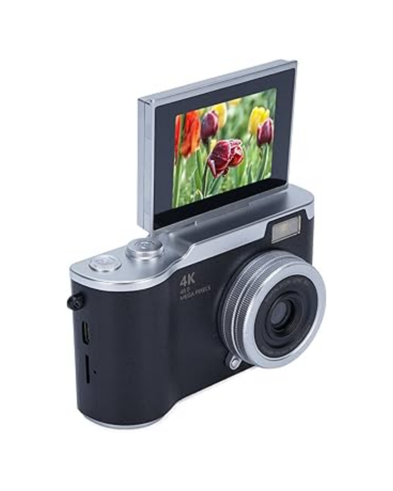48 MP 4K Dijital Kamera 8X Zoom ve 180 Derece Ekran Yeni Başlayanlar İçin Uygun - Lisinya