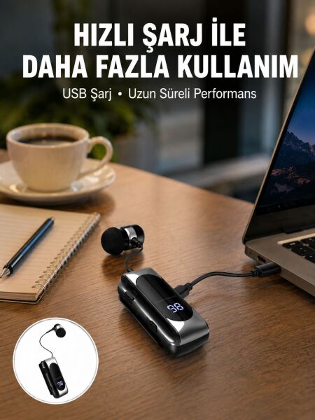 Uzun Pil Ömürlü Kablosuz Kulaklık – 25 Saat Konuşma ve Müzik Süresi Yeni Nesil - Lisinya