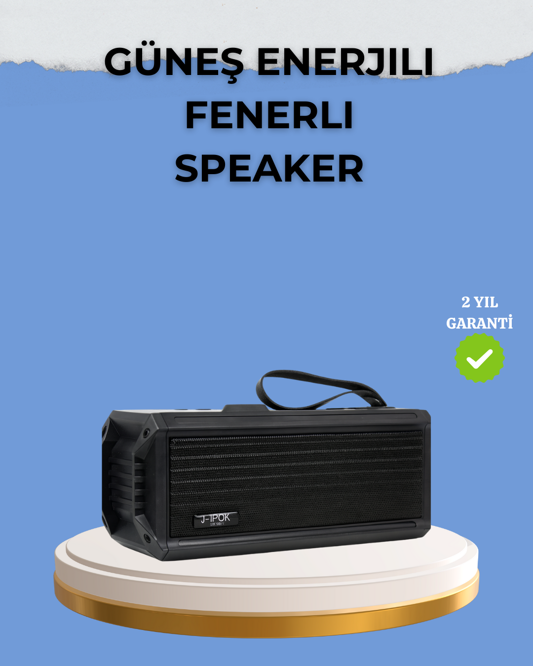YamanHobi J-IPOX P520 Güneş Enerjili Bluetooth Hoparlör FM Radyolu Turuncu
