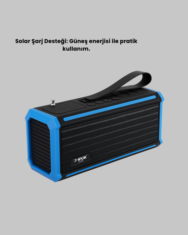 YamanHobi J-IPOX P520 Güneş Enerjili Bluetooth Hoparlör FM Radyolu Turuncu