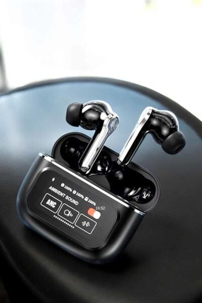 Kablosuz Bluetooth Kulaklık Ekranlı Uzun Şarj Süreli ANC Destekli - Lisinya