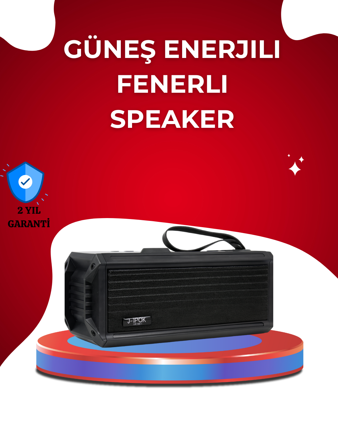 J-IPOX P520 Solar Enerjili Bluetooth Hoparlör FM Radyolu 8W Ses - Lisinya