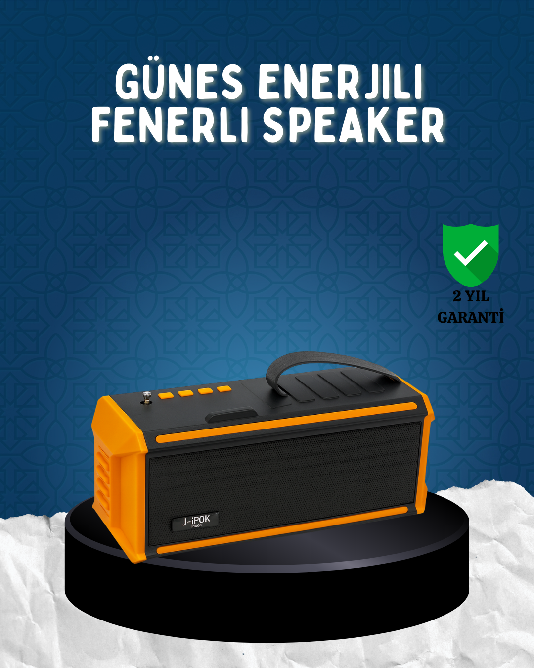 J-IPOX P520 Bluetooth Hoparlör 8W Güçlü Ses Solar Şarj FM Radyo - Lisinya