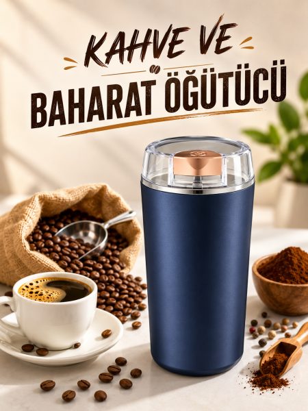 Otomatik Kahve ve Baharat Öğütücü Kolay Ve Taşınabilir Paslanmaz Çelik - Lisinya