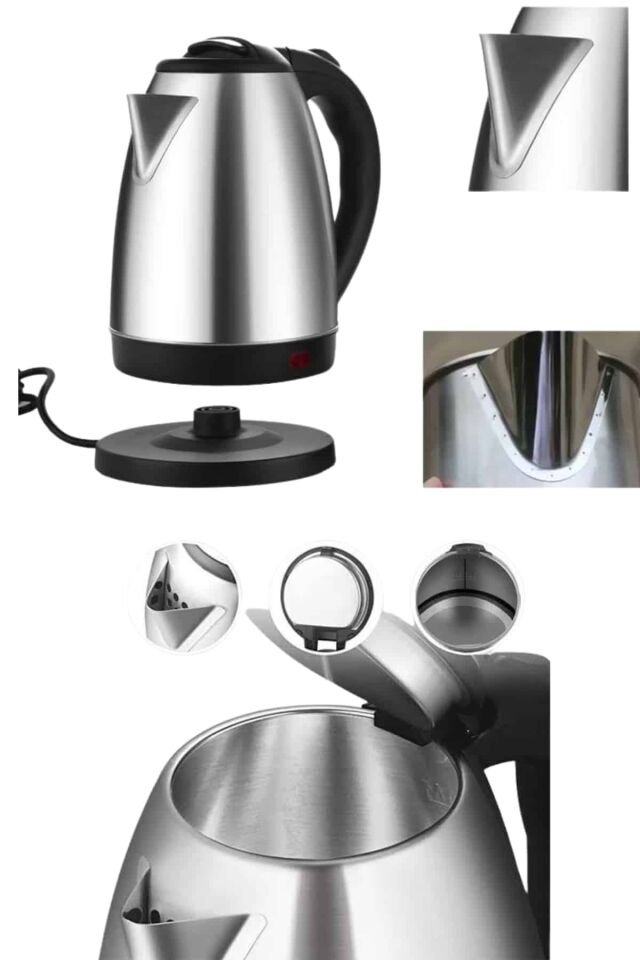 Kettle C F Tipi 220-240V Paslanmaz Çelik Elektrik Kablolu Otomatik Kapanma - Lisinya