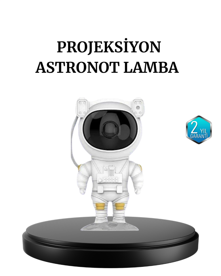 Astronot Projeksiyon Lambası Bluetooth Müzikli ve Uzaktan Kumandalı - Lisinya
