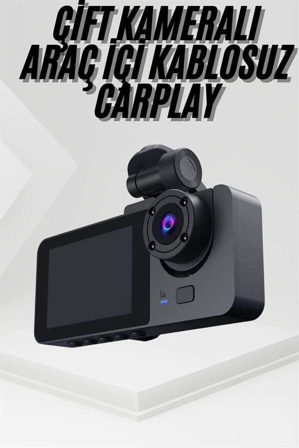 3 Kameralı 2 İnç 1080P Araç İçi Kamera Sürüş Kamerası CarPlay - Lisinya