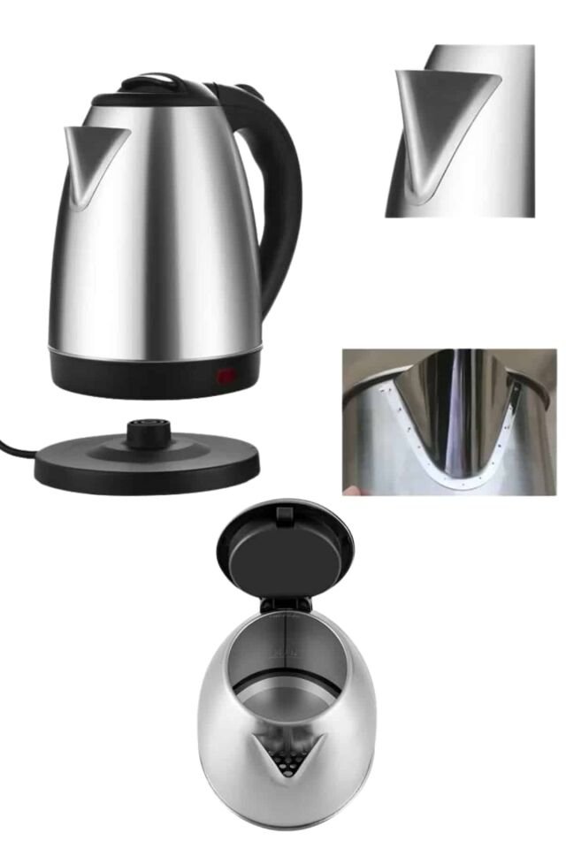 Elektrikli Paslanmaz Çelik Su Isıtcı Çelik Kettle 1.8 Lt. Uzun Ömürlü - Lisinya