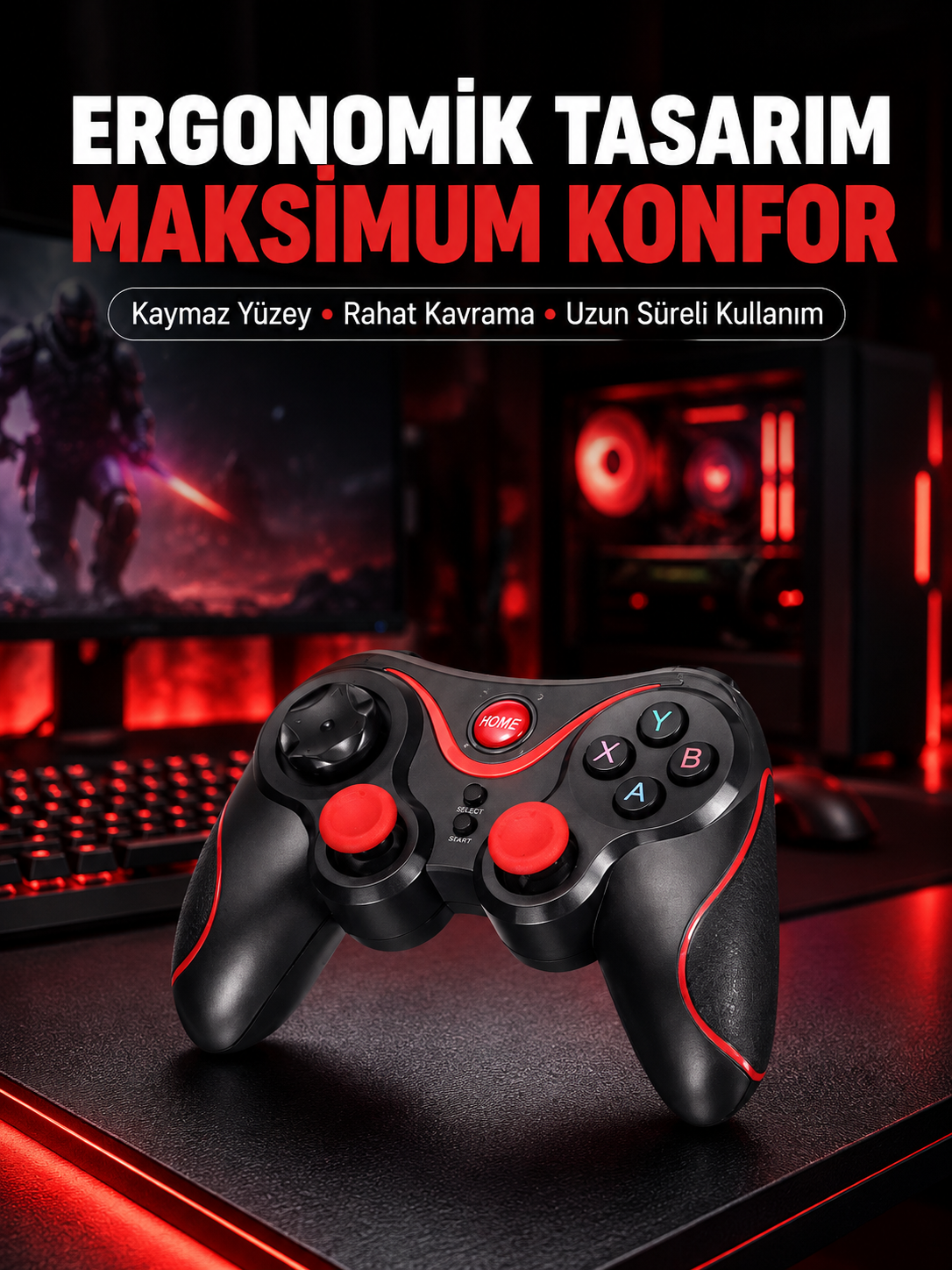 Rahat Kavrama ve Düşük Gecikme Teknolojili Gamepad - Lisinya