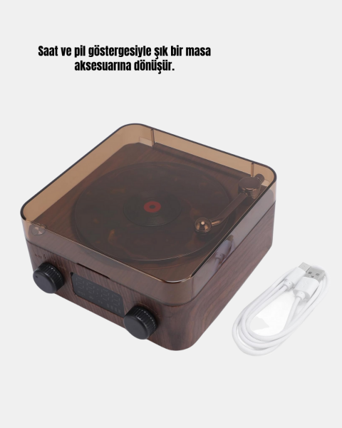 3-1 Arada Gece Lambalı Bluetooth Hoparlör – Saat Ekranlı Stereo Ses - Lisinya