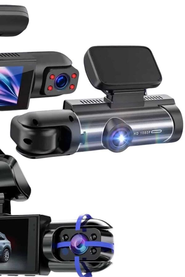 Araç İçi Full Hd Kamera Ön ve Arka Kameralı Ekranlı Araç Kamerası - Lisinya