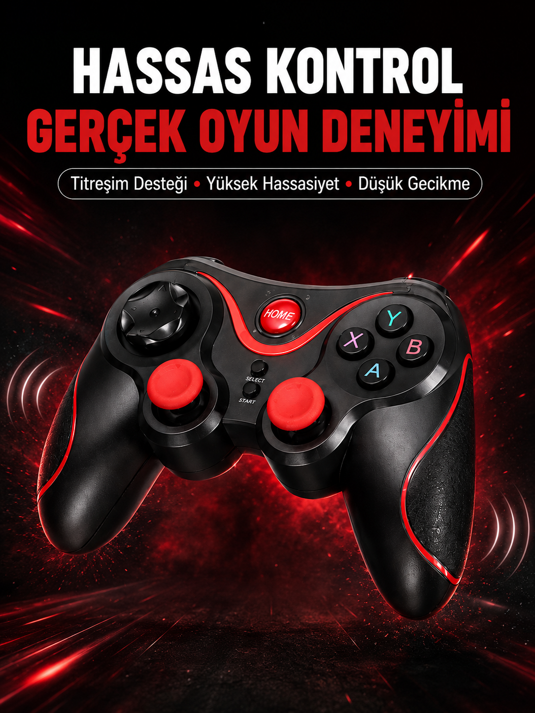 Profesyonel Oyuncu Kablosuz Gamepad Çoklu Cihaz Desteği - Lisinya