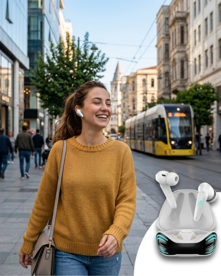 Kablosuz Bluetooth Oyuncu Kulaklığı ANC ENC Düşük Gecikmeli Şarj Kutulu