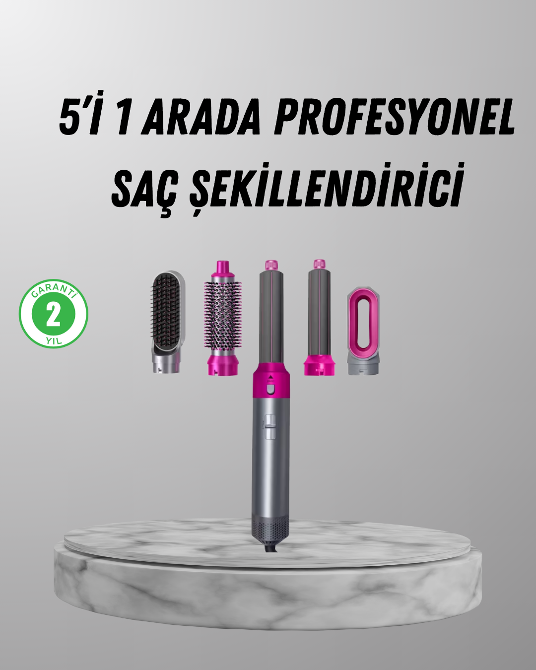 5’i 1 Arada Saç Şekillendirici Set Kuaför Düzeyinde Performans ve Ergonomik Tasarım - Lisinya