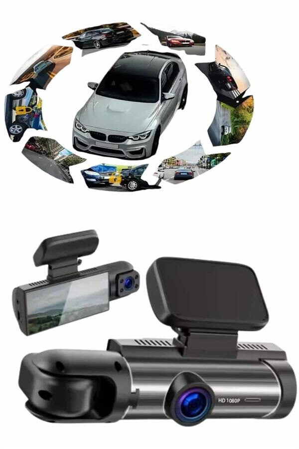 Araç Kamerası Dönebilen HD Kaliteli Video ve Fotoğraf Kaydedici - Lisinya