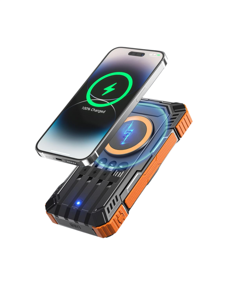 YamanHobi 20000 mAh Solar Powerbank Kablosuz Şarjlı LED Göstergeli