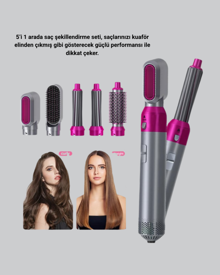 5’i 1 Arada Saç Şekillendirme Makinesi Hızlı Kuruma ve Kuaför Kalitesinde Sonuç - Lisinya