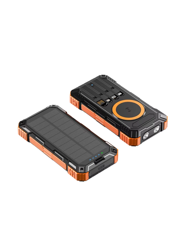 20000 mAh Powerbank Güneş Enerjili Kablosuz Şarj Hızlı Şarj Taşınabilir Batarya - Lisinya
