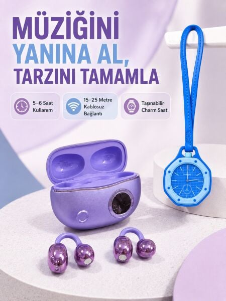 Kablosuz Stereo Kulaklık ve Mavi Askılı Çanta Saati İkili Fırsat Paketi – Günlük Kullanım Kablosuz Stereo Kulaklık ve Mavi Askılı Çanta Saati İkili Fırsat Paketi