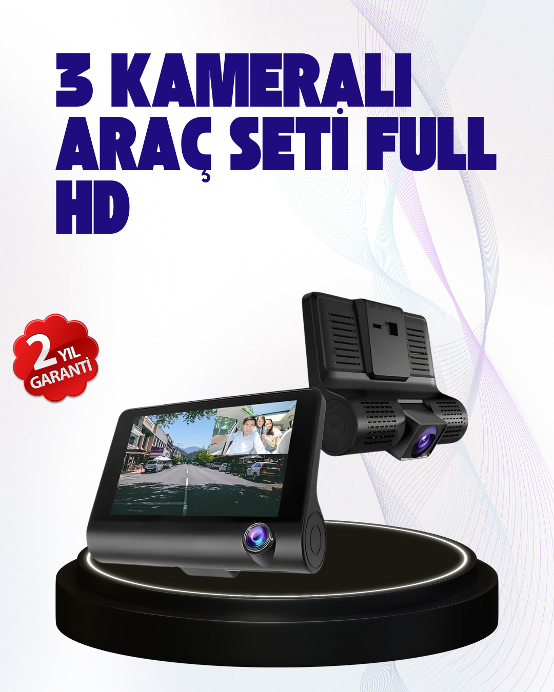 170° Geniş Açılı Araç Kamerası – 4.0” IPS Ekranlı Full HD DVR - Lisinya