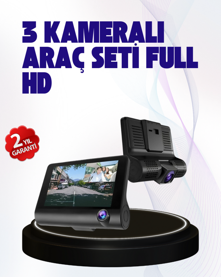 170° Geniş Açılı Araç Kamerası – 4.0” IPS Ekranlı Full HD DVR - Lisinya