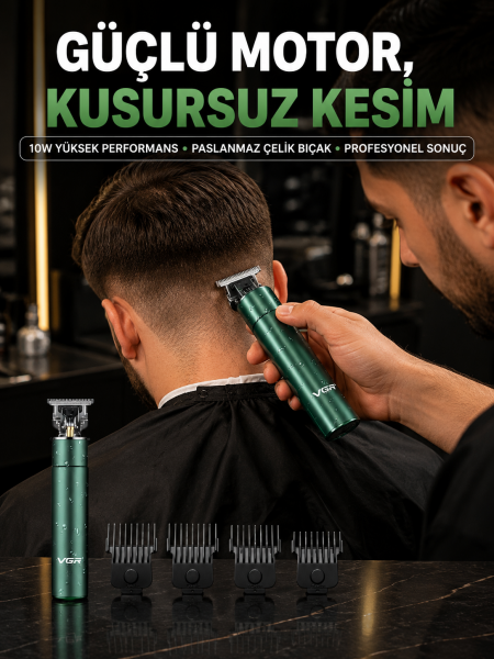 Profesyonel Salon Kalitesinde Saç ve Sakal Kesme Makinesi - Lisinya