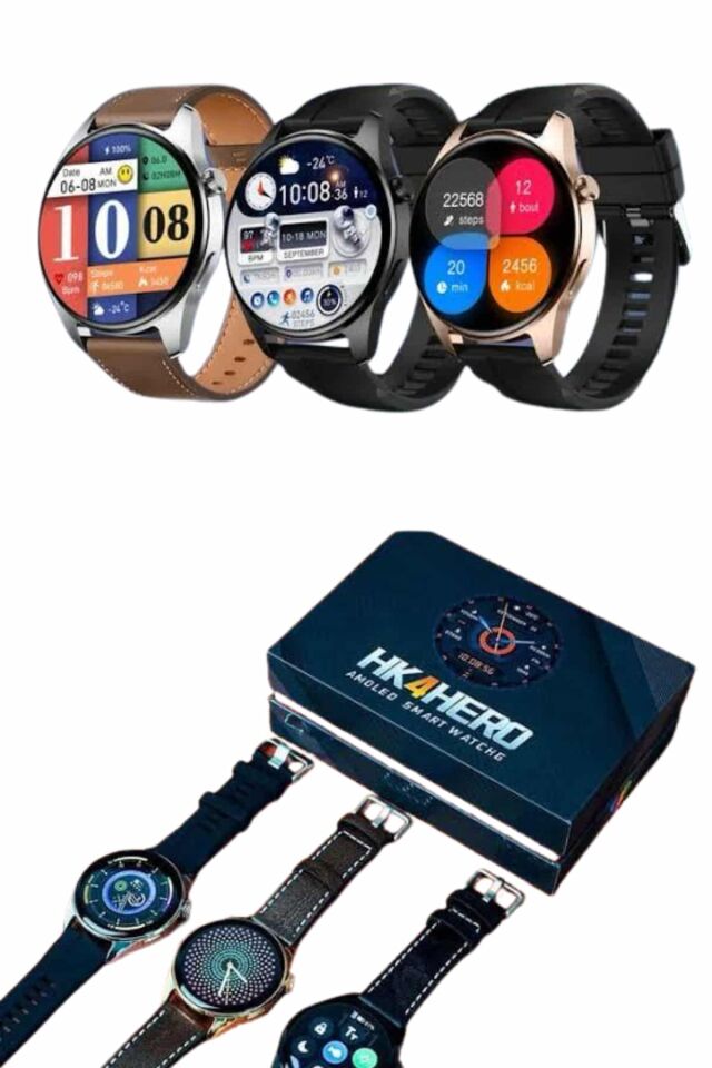 Yuvarlak Kasa 46mm Akıllı Saat Android Ve IOS Uyumlu Uyku ve Sağlık Takibi - Lisinya