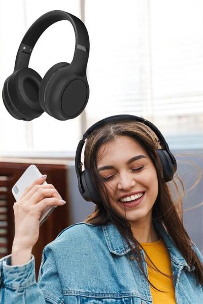 Kulak Üstü Kablosuz Bluetooth Kulaklık Gürültü Önleyici Uzun Şarj Süreli - Lisinya