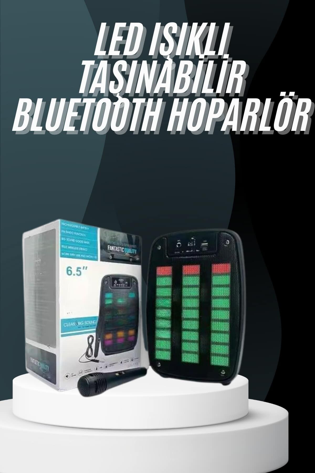 Bluetooth Hoparlör Taşınabilir Şarjlı Işıklı Büyük Boy Yüksek Ses Kaliteli - Lisinya