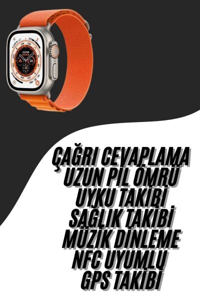 Yeni Nesil Akıllı Saat Çok Yönlü Titreşimli 49 MM Android ve İOS Uyumlu