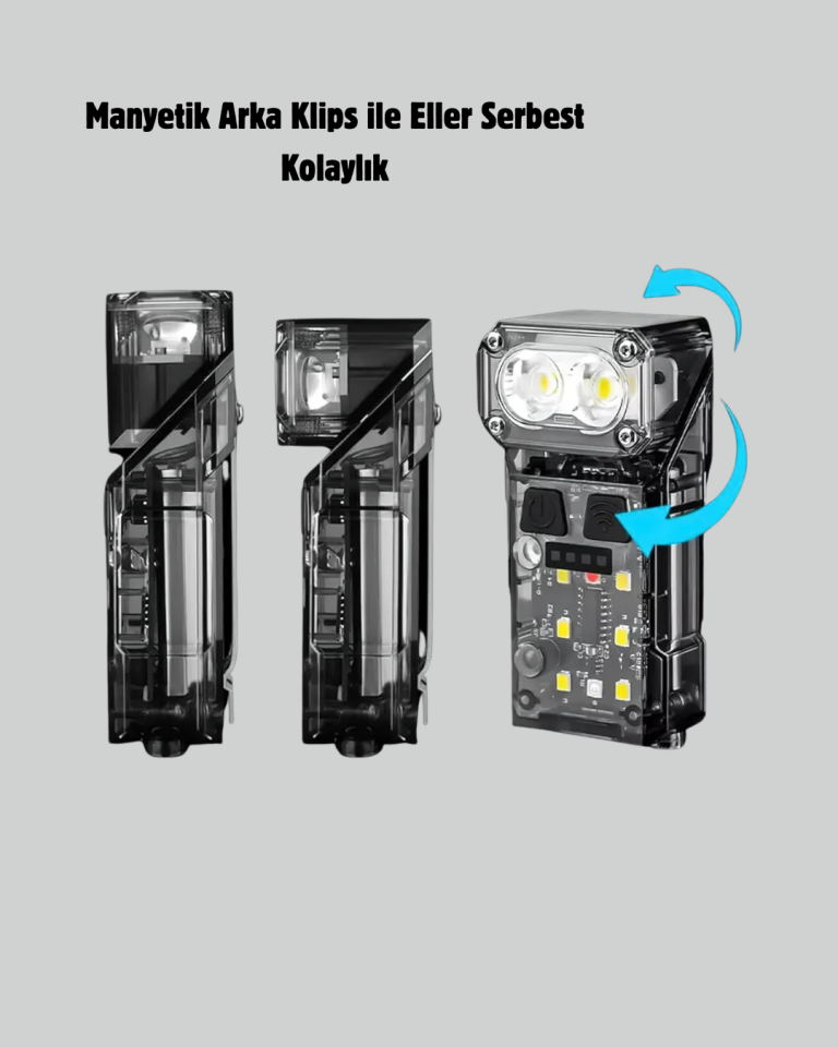 Kamp ve Outdoor İçin LED Far 10 Saat Pil Sensörlü Manyetik - Lisinya