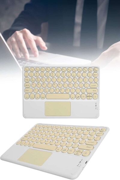 Android ve İOS Uyumlu Bluetooth Klavye Touchpad Slim Kablosuz Wifi Q Klavye - Lisinya