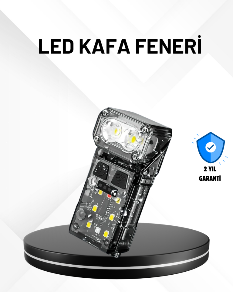 Sensörlü LED Kafa Feneri Şarj Edilebilir Manyetik Eller Serbest - Lisinya