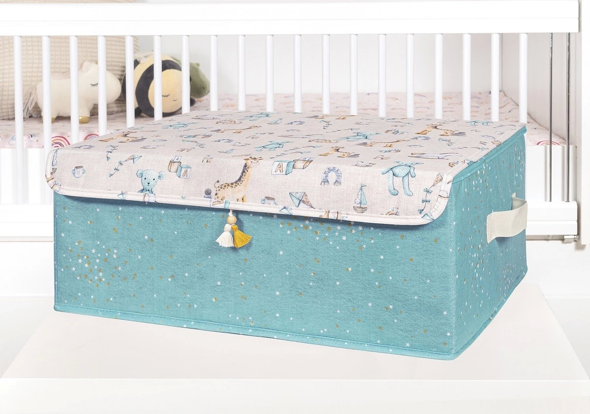 Baby Püsküllü Kapaklı Kutu Düzenleyici Çok Amaçlı Organizer Kutu Baza Boy (yeşil) -04249 ( Lisinya )