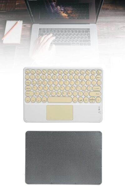 Touchpad Tüm Cihazlara Uyumlu Bluetooth Klavye Touchpad Slim Kablosuz Wifi Q Klavye - Lisinya