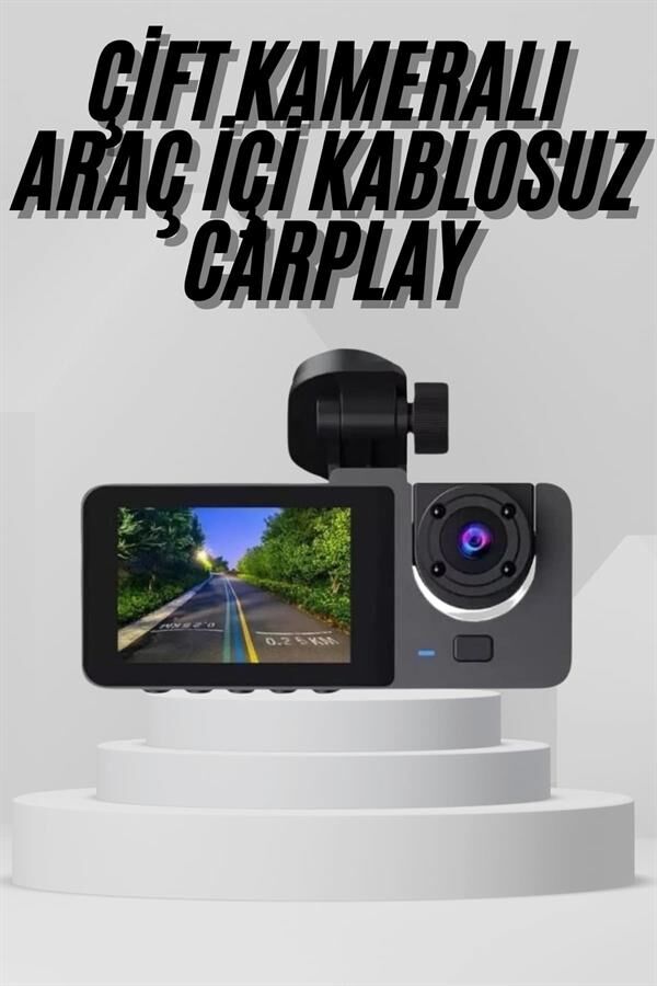 Yol Kayıt Araç Kamerası HD DVR 3 Kameralı 2.0in Ekranlı Ön İç Arka - Lisinya