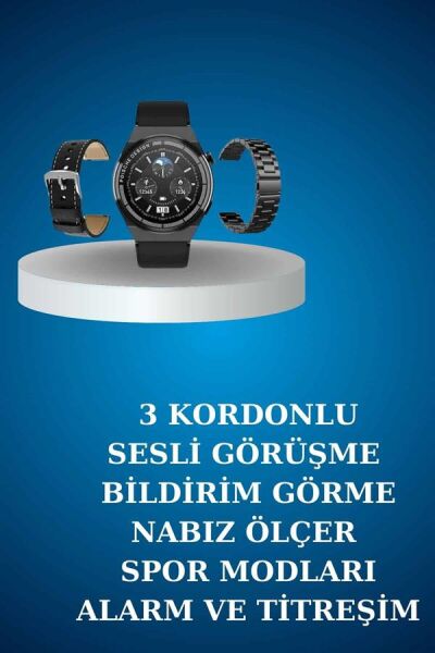 Alarm ve Titreşim Özellikli Akıllı Saat ve Mikrofonlu Kablolu Bluetooth Kulaklık 60 Saat - Lisinya