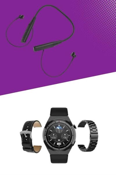 Alarm ve Titreşim Özellikli Akıllı Saat ve Mikrofonlu Kablolu Bluetooth Kulaklık 60 Saat - Lisinya