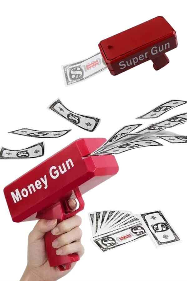 Para Dolar Atma Makinası Super Money Gun Para Saçma Fırlatma Tabancası - Lisinya
