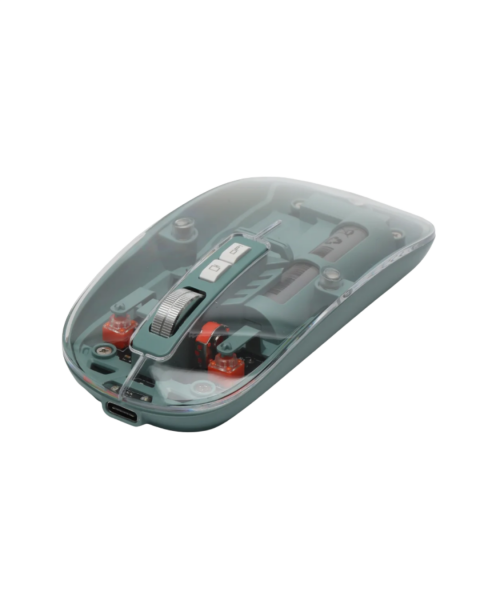 Bluetooth ve 2.4G USB Destekli Pilli Kablosuz Şeffaf Mouse Yeni Nesil