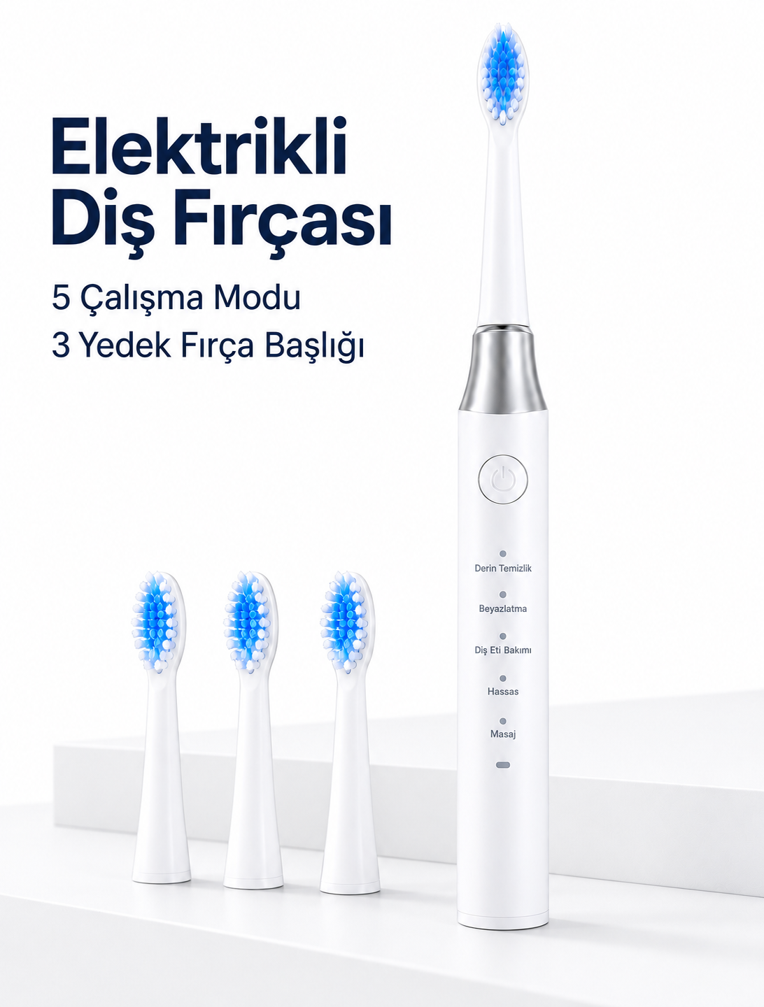 Elektrikli Diş Fırçası 3 Yedek Başlıklı - Lisinya