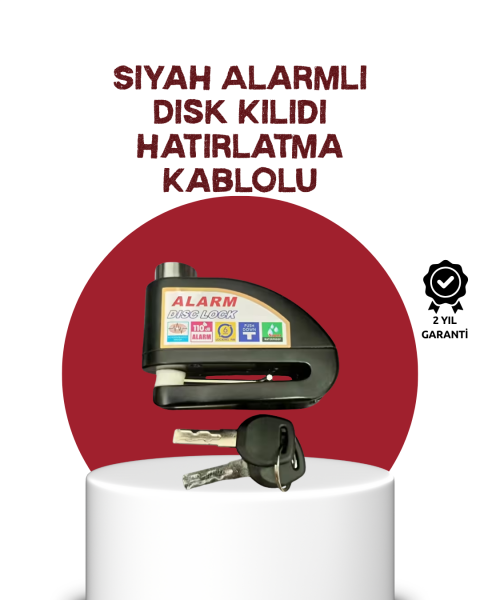 Güvenlik Sensörlü Alarmlı Disk Kilidi Motosiklet ve Bisiklet İçin - Lisinya