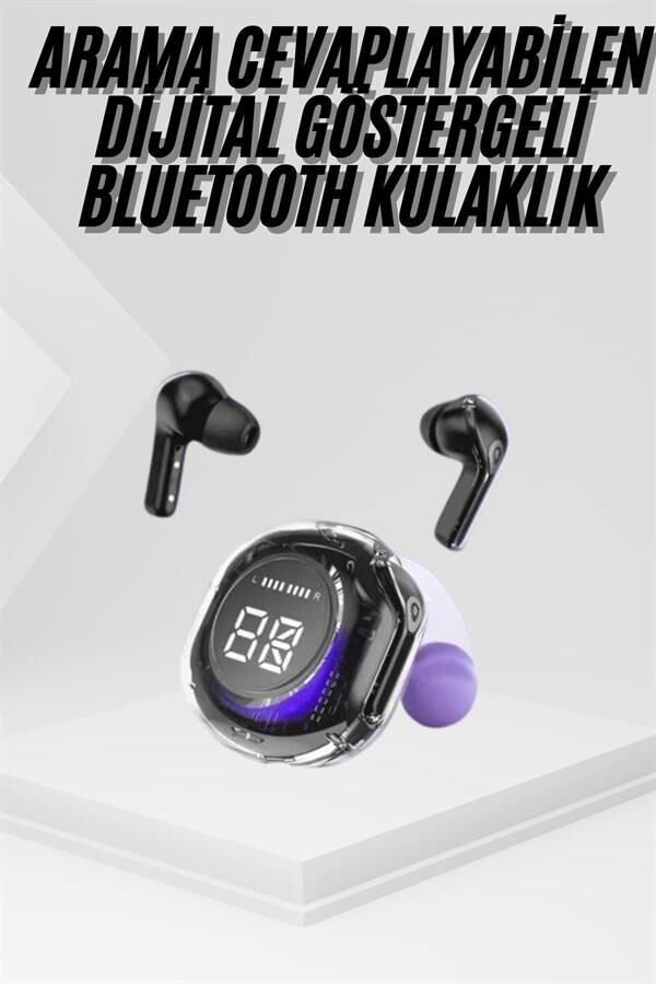 Kablosuz Dijital Göstergeli Powerbanklı IOS ve  Android Uyumlu Gaming Kulaklık - Lisinya