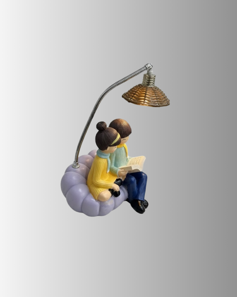 YamanHobi Çift Figürlü LED Gece Lambası Reçine Dekoratif Masa Lambası