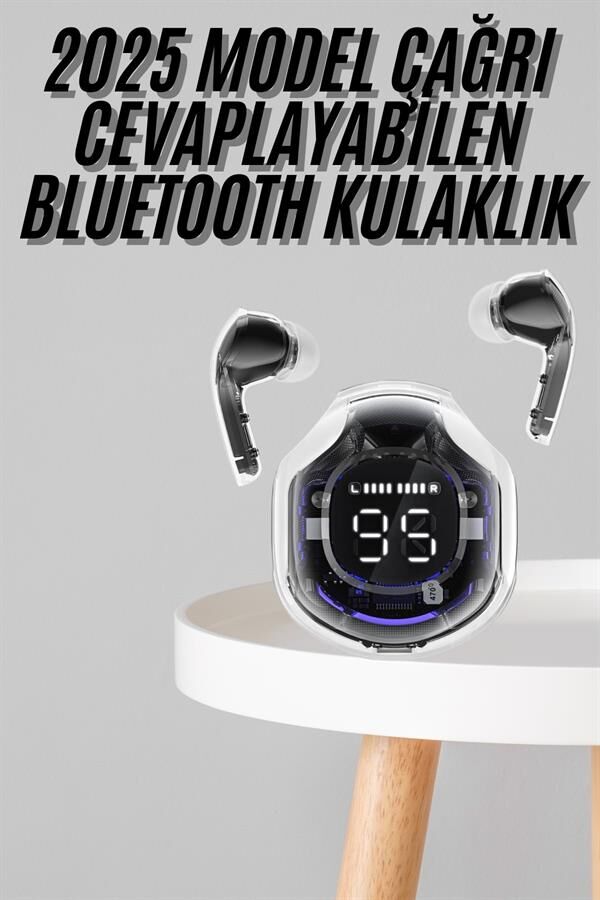 YamanHobi Bluetooth 5.3 Kulaklık ENC Mikrofonlu LED Göstergeli