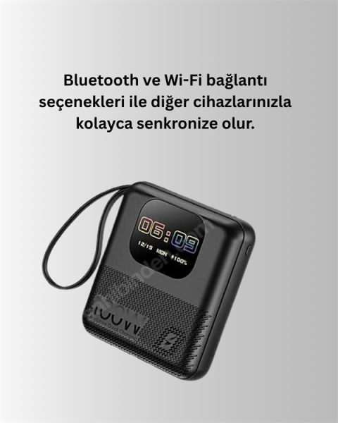 Şarj Cihazı, Saat ve Hoparlör Özellikli Akıllı Cihaz 10.000 mAh