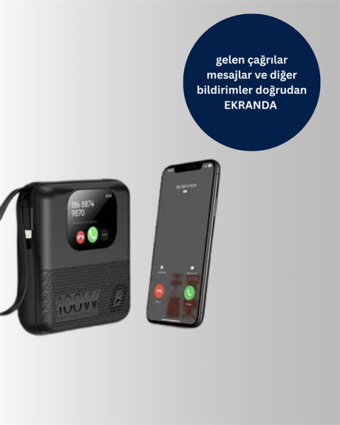Şarj Cihazı, Saat ve Hoparlör Özellikli Akıllı Cihaz 10.000 mAh